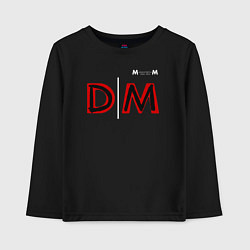 Лонгслив хлопковый детский Depeche Mode 2023 Memento Mori Logo 08, цвет: черный