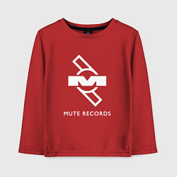 Лонгслив хлопковый детский Depeche Mode Mute Records Logo, цвет: красный