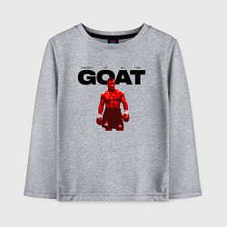 Лонгслив хлопковый детский GOAT - Mike Tyson, цвет: меланж
