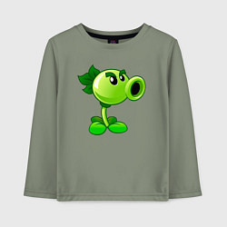 Лонгслив хлопковый детский Повторитель горохострел, цвет: авокадо