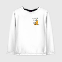 Лонгслив хлопковый детский Ленивиц за ноутом, цвет: белый