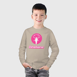 Лонгслив хлопковый детский Походка Барбигеймера, цвет: миндальный — фото 2