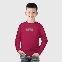 Лонгслив хлопковый детский Queen надпись, цвет: маджента — фото 2