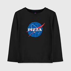 Лонгслив хлопковый детский Pizza x NASA, цвет: черный