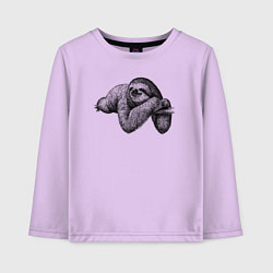 Детский лонгслив Ленивец на ветке