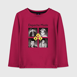 Лонгслив хлопковый детский Depeche Mode - DM retro, цвет: маджента