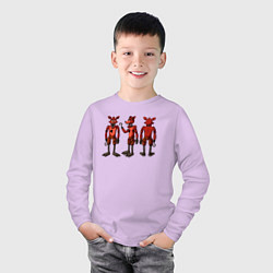 Лонгслив хлопковый детский Три Фокси, цвет: лаванда — фото 2