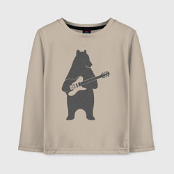 Детский лонгслив Мишка с гитарой