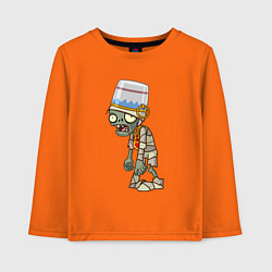 Лонгслив хлопковый детский Зомби-мумия с ведром, цвет: оранжевый
