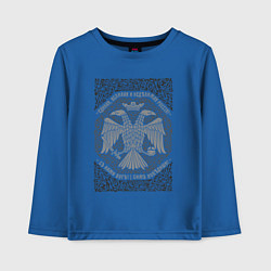 Лонгслив хлопковый детский Герб Российской империи, цвет: синий