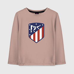 Лонгслив хлопковый детский Atletico Madrid FC, цвет: пыльно-розовый