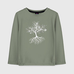 Лонгслив хлопковый детский Rock tree, цвет: авокадо