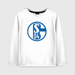 Лонгслив хлопковый детский Schalke 04 fc club, цвет: белый