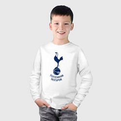Лонгслив хлопковый детский Tottenham Hotspur fc sport, цвет: белый — фото 2