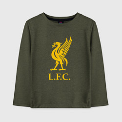 Лонгслив хлопковый детский Liverpool sport fc, цвет: меланж-хаки