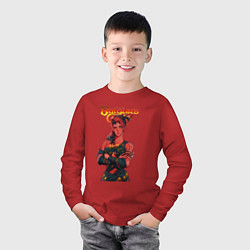 Лонгслив хлопковый детский Карлах - врата балдура, цвет: красный — фото 2