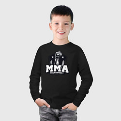 Лонгслив хлопковый детский Турнир MMA, цвет: черный — фото 2