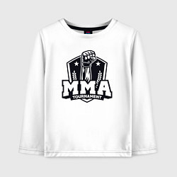 Лонгслив хлопковый детский Турнир MMA, цвет: белый