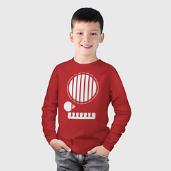 Лонгслив хлопковый детский Guitar player, цвет: красный — фото 2