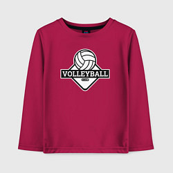 Лонгслив хлопковый детский Volleyball club, цвет: маджента