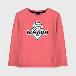 Лонгслив хлопковый детский Volleyball club, цвет: коралловый
