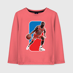 Лонгслив хлопковый детский Jordan play, цвет: коралловый