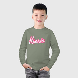 Лонгслив хлопковый детский Ксения в стиле Барби, цвет: авокадо — фото 2