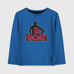 Лонгслив хлопковый детский Jordan goat, цвет: синий