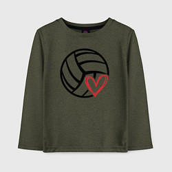 Детский лонгслив Heart volleyball