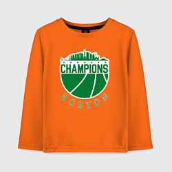 Лонгслив хлопковый детский Boston champions, цвет: оранжевый