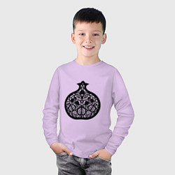Лонгслив хлопковый детский Гранат символ процветания, цвет: лаванда — фото 2