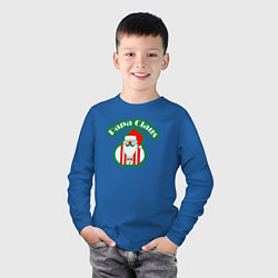 Лонгслив хлопковый детский Papa Santa Claus, цвет: синий — фото 2