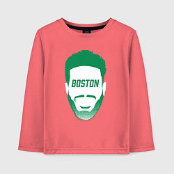 Лонгслив хлопковый детский Boston Tatum, цвет: коралловый