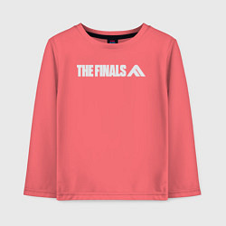 Лонгслив хлопковый детский The finals logo, цвет: коралловый