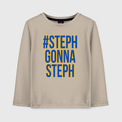 Лонгслив хлопковый детский Steph gonna Steph, цвет: миндальный