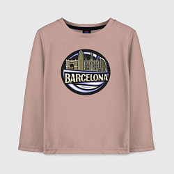 Детский лонгслив Ночь в Барселоне