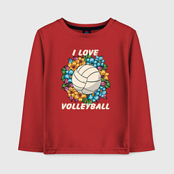 Детский лонгслив I love volleyball