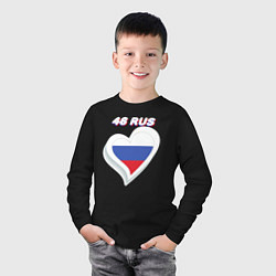 Лонгслив хлопковый детский 46 регион Курская область, цвет: черный — фото 2