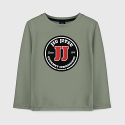 Лонгслив хлопковый детский Гурман джиу-джитсу, цвет: авокадо