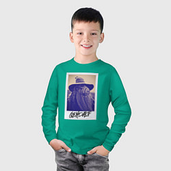 Лонгслив хлопковый детский Гэндальф, цвет: зеленый — фото 2