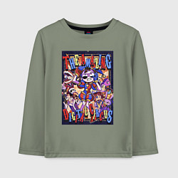 Лонгслив хлопковый детский Удивительный цифровой цирк в сборе, цвет: авокадо