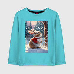 Детский лонгслив The Christmas bunny