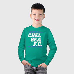 Лонгслив хлопковый детский Chelsea Stamford Bridge, цвет: зеленый — фото 2