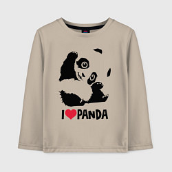 Детский лонгслив I love panda