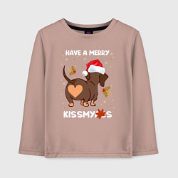 Лонгслив хлопковый детский Веселого поцелуя малышка, цвет: пыльно-розовый