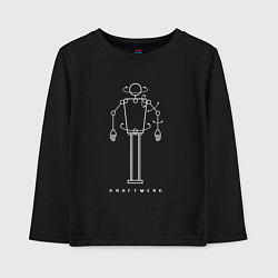 Лонгслив хлопковый детский Kraftwerk - Robot, цвет: черный