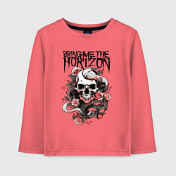 Детский лонгслив Bring Me the Horizon - A skull with roses