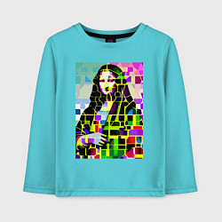 Детский лонгслив Mona Lisa - mosaic pop art