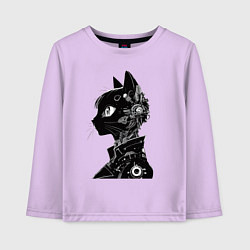 Детский лонгслив Кибер кошечка - аниме