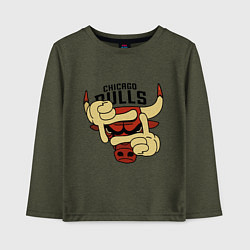 Детский лонгслив Bulls logo with hands